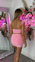 Amelia Pink Backless Crop Top