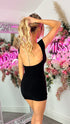 Estella Black Backless Dress