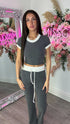 Avery Grey Contrast Trim Loungewear Set