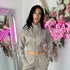 Kairo Straight Leg Zip Jacket Loungewear Set in Dove Grey