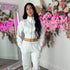 Kairo Straight Leg Zip Jacket Loungewear Set in Bleach Grey