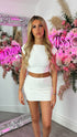 Isabella White Mini Skirt