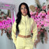 Kairo Straight Leg Zip Jacket Loungewear Set in Yellow