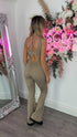 Layla Nude Ruched Bum Backless Jumpsuit