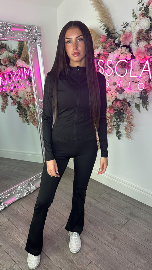 Black Active Zip Top Jacket