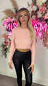 Sadie Pink Soft Cable Knit Jumper
