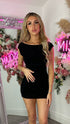 Estella Black Backless Dress