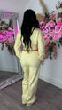 Kairo Straight Leg Zip Jacket Loungewear Set in Yellow