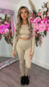 Myla Nude Long Sleeve Ribbed Contour Two Piece