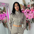 Kairo Straight Leg Zip Jacket Loungewear Set in Dove Grey
