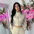 Kairo Straight Leg Zip Jacket Loungewear Set in Oatmeal
