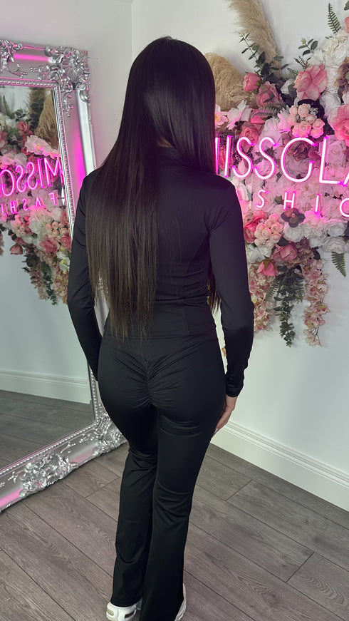 Black Active Zip Top Jacket