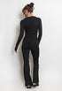 Black Push Up Flare Trousers