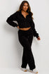 Corset Hoodie & Straight Leg Joggers in Black