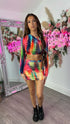 Indy Multicolour Long Sleeve Knot Detail Two Piece
